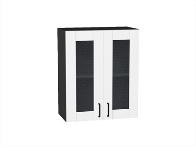 Кухонный  Шкаф верхний с 2-мя остекленными дверцами Лофт Graphite, Super White, 720, 600, каркас ЛДСП  Graphite, фасад МДФ/Стекло  Super White,  716*600*320 sppr5VVTtoAR55246 - фото 3817845