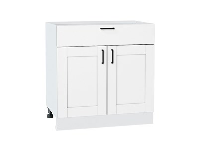 Кухонный  Шкаф нижний с 2-мя дверцами и ящиком Лофт Белый, Super White, 800, каркас ЛДСП  Белый, фасад МДФ  Super White,  816*800*480 sppr5VVTtoAR56582 - фото 3818123