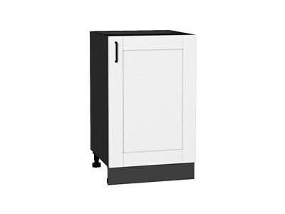 Кухонный  Шкаф нижний с 1-ой дверцей Лофт Graphite, Super White, 500, каркас ЛДСП  Graphite, фасад МДФ  Super White,  816*500*480 sppr5VVTtoAR55314 - фото 3818171