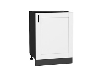 Кухонный  Шкаф нижний с 1-ой дверцей Лофт Graphite, Super White, 600, каркас ЛДСП  Graphite, фасад МДФ  Super White,  816*600*480 sppr5VVTtoAR55315 - фото 3818172