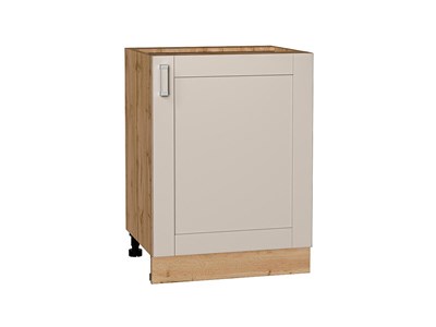 Кухонный  Шкаф нижний с 1-ой дверцей Лофт Дуб Вотан, Cream Silk, 600, каркас ЛДСП  Дуб Вотан, фасад МДФ  Cream Silk,  816*600*480 sppr5VVTtoAR71564 - фото 3818235