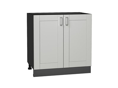 Кухонный  Шкаф нижний с 2-мя дверцами Лофт Graphite, Grey Silk, 800, каркас ЛДСП  Graphite, фасад МДФ  Grey Silk,  816*800*480 sppr5VVTtoAR69718 - фото 3818269