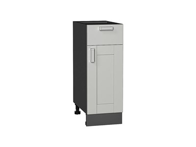 Кухонный  Шкаф нижний с 1-ой дверцей и ящиком Лофт Graphite, Grey Silk, 300, каркас ЛДСП  Graphite, фасад МДФ  Grey Silk,  816*300*480 sppr5VVTtoAR69683 - фото 3818306