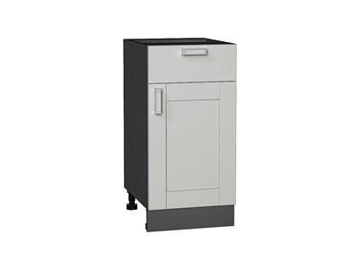 Кухонный  Шкаф нижний с 1-ой дверцей и ящиком Лофт Graphite, Grey Silk, 400, каркас ЛДСП  Graphite, фасад МДФ  Grey Silk,  816*400*478 sppr5VVTtoAR69684 - фото 3818307