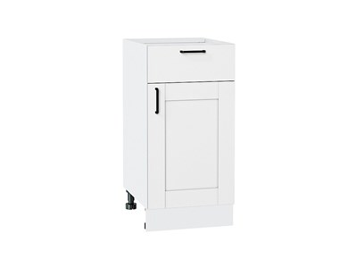 Кухонный  Шкаф нижний с 1-ой дверцей и ящиком Лофт Белый, Super White, 400, каркас ЛДСП  Белый, фасад МДФ  Super White,  816*400*478 sppr5VVTtoAR55295 - фото 3818331