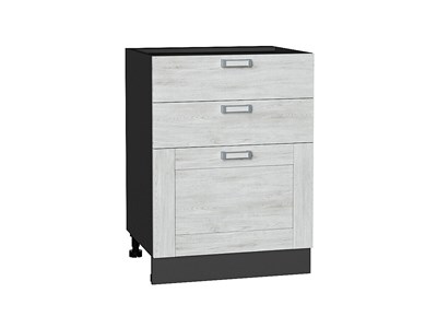 Кухонный  Шкаф нижний с 3-мя ящиками Лофт Graphite, Nordic Oak, 600, каркас ЛДСП  Graphite, фасад МДФ  Nordic Oak,  816*600*480 sppr5VVTtoAR36086 - фото 3818372
