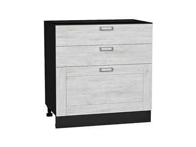 Кухонный  Шкаф нижний с 3-мя ящиками Лофт Graphite, Nordic Oak, 800, каркас ЛДСП  Graphite, фасад МДФ  Nordic Oak,  816*800*480 sppr5VVTtoAR36093 - фото 3818373