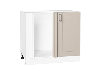 Кухонный  Шкаф нижний угловой Лофт Белый, Cream Silk, каркас ЛДСП  Белый, фасад МДФ  Cream Silk,  816*890*480 sppr5VVTtoAR71602 - фото 3818469
