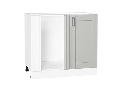 Кухонный  Шкаф нижний угловой Лофт Белый, Grey Silk, каркас ЛДСП  Белый, фасад МДФ  Grey Silk,  816*890*480 sppr5VVTtoAR69737 - фото 3818470