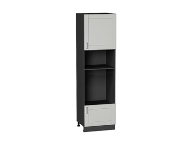 Кухонный  Шкаф пенал с 1-ой дверцей и ящиком под технику Лофт Graphite, Grey Silk, 2140, каркас ЛДСП  Graphite, фасад МДФ  Grey Silk,  2132*600*576 sppr5VVTtoAR69744 - фото 3818560