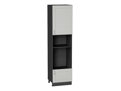 Кухонный  Шкаф пенал с 1-ой дверцей и ящиком под технику Лофт Graphite, Grey Silk, 2340, каркас ЛДСП  Graphite, фасад МДФ  Grey Silk,  2336*600*576 sppr5VVTtoAR69745 - фото 3818562