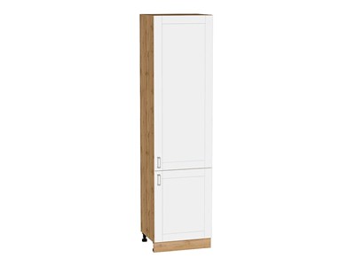 Кухонный  Шкаф пенал с 2-мя дверцами Лофт Дуб Вотан, White Silk, 2340, 600, каркас ЛДСП  Дуб Вотан, фасад МДФ  White Silk,  2336*600*576 sppr5VVTtoAR63432 - фото 3818695