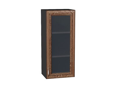 Кухонный  Шкаф верхний с 1-ой остекленной дверцей Шале Graphite, Brown Dreamline, 920, 400, каркас ЛДСП  Graphite, фасад МДФ/Стекло  Brown Dreamline,  920*400*320 sppr5VVTtoAR53809 - фото 3819336
