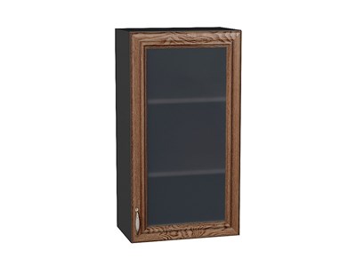 Кухонный  Шкаф верхний с 1-ой остекленной дверцей Шале Graphite, Brown Dreamline, 920, 500, каркас ЛДСП  Graphite, фасад МДФ/Стекло  Brown Dreamline,  920*500*320 sppr5VVTtoAR53810 - фото 3819337