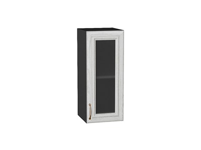 Кухонный  Шкаф верхний с 1-ой остекленной дверцей Шале Graphite, White Dreamline, 720, 300, каркас ЛДСП  Graphite, фасад МДФ/Стекло  White Dreamline,  716*300*320 sppr5VVTtoAR53793 - фото 3819338