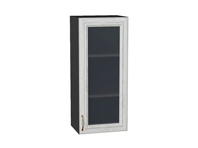 Кухонный  Шкаф верхний с 1-ой остекленной дверцей Шале Graphite, White Dreamline, 920, 400, каркас ЛДСП  Graphite, фасад МДФ/Стекло  White Dreamline,  920*400*320 sppr5VVTtoAR53797 - фото 3819342