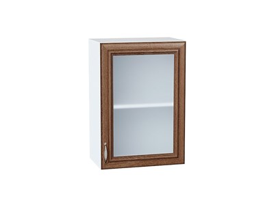 Кухонный  Шкаф верхний с 1-ой остекленной дверцей Шале Белый, Brown Dreamline, 720, 500, каркас ЛДСП  Белый, фасад МДФ/Стекло  Brown Dreamline,  716*500*320 sppr5VVTtoAR53801 - фото 3819346