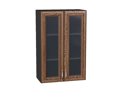 Кухонный  Шкаф верхний с 2-мя остекленными дверцами Шале Graphite, Brown Dreamline, 920, 600, каркас ЛДСП  Graphite, фасад МДФ/Стекло  Brown Dreamline,  920*600*320 sppr5VVTtoAR53841 - фото 3819394