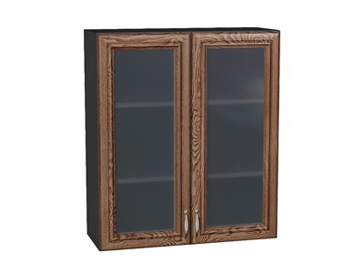 Кухонный  Шкаф верхний с 2-мя остекленными дверцами Шале Graphite, Brown Dreamline, 920, 800, каркас ЛДСП  Graphite, фасад   Brown Dreamline,  920*800*302 sppr5VVTtoAR53842 - фото 3819395