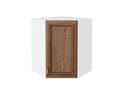 Кухонный  Шкаф верхний угловой Шале Белый, Brown Dreamline, 720, каркас ЛДСП  Белый, фасад МДФ  Brown Dreamline,  716*600*600 sppr5VVTtoAR53863 - фото 3819446