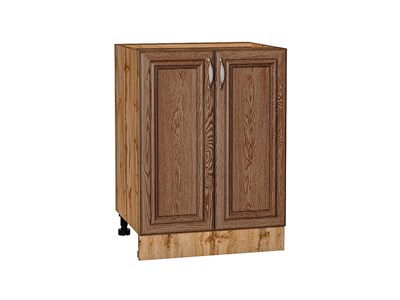 Кухонный  Шкаф нижний с 2-мя дверцами Шале Дуб Вотан, Brown Dreamline, 600, каркас ЛДСП  Дуб Вотан, фасад МДФ  Brown Dreamline,  816*600*480 sppr5VVTtoAR61382 - фото 3819534