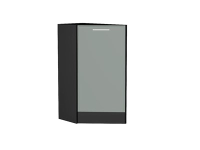 Кухонный  Шкаф нижний торцевой Квадро Graphite, Аквамарин, каркас ЛДСП  Graphite, фасад МДФ  Аквамарин,  816*296*555 sppr5VVTtoAR73674 - фото 3821179