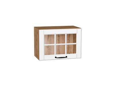 Кухонный  Шкаф верхний горизонтальный остекленный Дублин Дуб Вотан, Special White, 500, каркас ЛДСП  Дуб Вотан, фасад МДФ/Стекло  Special White,  358*500*318 sppr5VVTtoAR74264 - фото 3821659