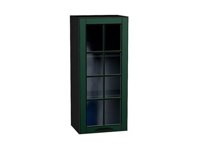 Кухонный  Шкаф верхний с 1-ой остекленной дверцей Дублин Graphite, Special Green, 920, 400, каркас ЛДСП  Graphite, фасад МДФ/Стекло  Special Green,  920*400*318 sppr5VVTtoAR74340 - фото 3821756