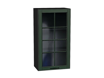 Кухонный  Шкаф верхний с 1-ой остекленной дверцей Дублин Graphite, Special Green, 920, 500, каркас ЛДСП  Graphite, фасад МДФ/Стекло  Special Green,  920*500*318 sppr5VVTtoAR74341 - фото 3821757