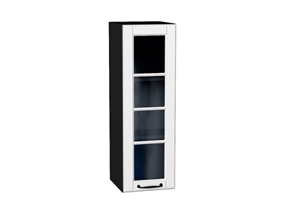 Кухонный  Шкаф верхний с 1-ой остекленной дверцей Дублин Graphite, Special White, 920, 300, каркас ЛДСП  Graphite, фасад МДФ/Стекло  Special White,  920*300*318 sppr5VVTtoAR74345 - фото 3821761