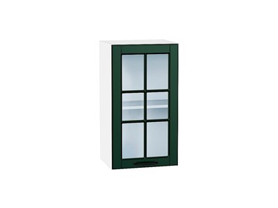 Кухонный  Шкаф верхний с 1-ой остекленной дверцей Дублин Белый, Special Green, 720, 400, каркас ЛДСП  Белый, фасад МДФ/Стекло  Special Green,  716*400*318 sppr5VVTtoAR74319 - фото 3821765