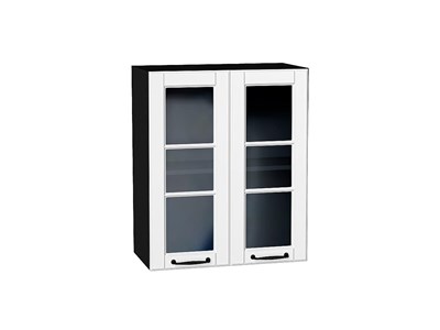 Кухонный  Шкаф верхний с 2-мя остекленными дверцами Дублин Graphite, Special White, 720, 600, каркас ЛДСП  Graphite, фасад МДФ/Стекло  Special White,  716*600*318 sppr5VVTtoAR74304 - фото 3821816