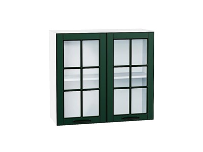 Кухонный  Шкаф верхний с 2-мя остекленными дверцами Дублин Белый, Special Green, 720, 800, каркас ЛДСП  Белый, фасад МДФ/Стекло  Special Green,  716*800*318 sppr5VVTtoAR74293 - фото 3821821