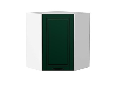 Кухонный  Шкаф верхний угловой Дублин Белый, Special Green, 720, каркас ЛДСП  Белый, фасад МДФ  Special Green,  716*600*600 sppr5VVTtoAR73219 - фото 3821864