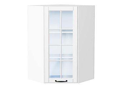 Кухонный  Шкаф верхний угловой остекленный Дублин Белый, Special White, 920, каркас ЛДСП  Белый, фасад МДФ/Стекло  Special White,  920*600*600 sppr5VVTtoAR74277 - фото 3821879