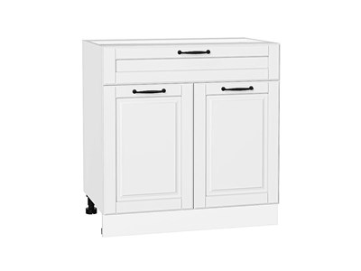 Кухонный  Шкаф нижний с 2-мя дверцами и ящиком Дублин Белый, Special White, 800, каркас ЛДСП  Белый, фасад МДФ  Special White,  816*800*478 sppr5VVTtoAR73558 - фото 3821975