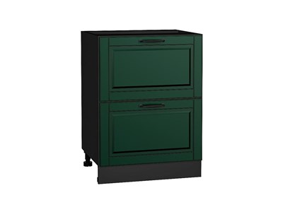 Кухонный  Шкаф нижний с 2-мя ящиками Дублин Graphite, Special Green, каркас ЛДСП  Graphite, фасад МДФ  Special Green,  816*600*478 sppr5VVTtoAR73556 - фото 3821980