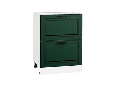 Кухонный  Шкаф нижний с 2-мя ящиками Дублин Белый, Special Green, каркас ЛДСП  Белый, фасад МДФ  Special Green,  816*600*478 sppr5VVTtoAR73543 - фото 3821982