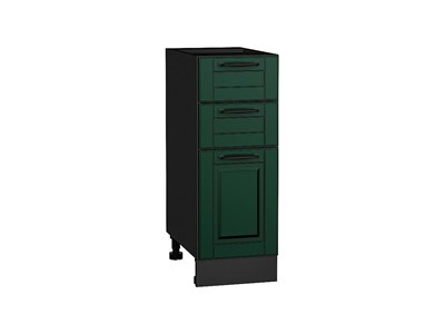 Кухонный  Шкаф нижний с 3-мя ящиками Дублин Graphite, Special Green, 300, каркас ЛДСП  Graphite, фасад МДФ  Special Green,  816*300*478 sppr5VVTtoAR73638 - фото 3821986