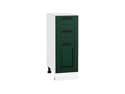 Кухонный  Шкаф нижний с 3-мя ящиками Дублин Белый, Special Green, 300, каркас ЛДСП  Белый, фасад МДФ  Special Green,  816*300*478 sppr5VVTtoAR73592 - фото 3821996