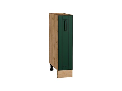 Кухонный  Шкаф нижний бутылочница Дублин Дуб Вотан, Special Green, 200, каркас ЛДСП  Дуб Вотан, фасад МДФ  Special Green,  816*200*478 sppr5VVTtoAR73308 - фото 3822049