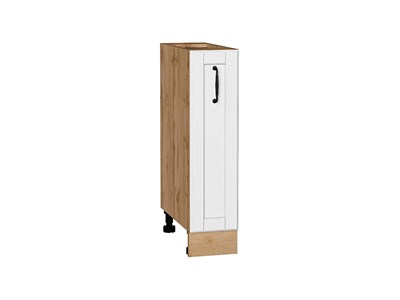 Кухонный  Шкаф нижний бутылочница Дублин Дуб Вотан, Special White, 200, каркас ЛДСП  Дуб Вотан, фасад МДФ  Special White,  816*200*478 sppr5VVTtoAR73306 - фото 3822051