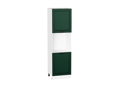 Кухонный  Шкаф пенал с 2-мя дверцами под технику Дублин Белый, Special Green, 2140, каркас ЛДСП  Белый, фасад МДФ  Special Green,  2132*600*574 sppr5VVTtoAR73785 - фото 3822084