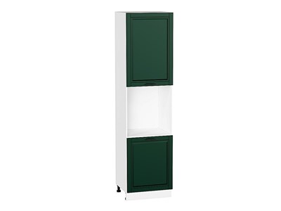 Кухонный  Шкаф пенал с 2-мя дверцами под технику Дублин Белый, Special Green, 2340, каркас ЛДСП  Белый, фасад МДФ  Special Green,  2336*600*574 sppr5VVTtoAR73786 - фото 3822086