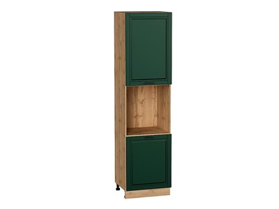 Кухонный  Шкаф пенал с 2-мя дверцами под технику Дублин Дуб Вотан, Special Green, 2340, каркас ЛДСП  Дуб Вотан, фасад МДФ  Special Green,  2336*600*574 sppr5VVTtoAR73799 - фото 3822094