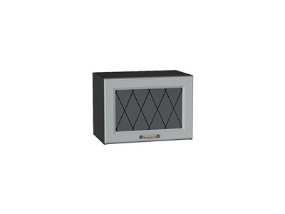 Кухонный  Шкаф верхний горизонтальный остекленный Ницца Graphite, Графит, 500, каркас ЛДСП  Graphite, фасад МДФ/Стекло  Графит,  358*500*318 sppr5VVTtoAR54561 - фото 3826782