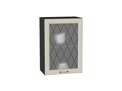 Кухонный  Шкаф верхний с 1-ой остекленной дверцей Ницца Graphite, Агат, 720, 500, каркас ЛДСП  Graphite, фасад МДФ/Стекло  Агат,  716*500*318 sppr5VVTtoAR54681 - фото 3827257