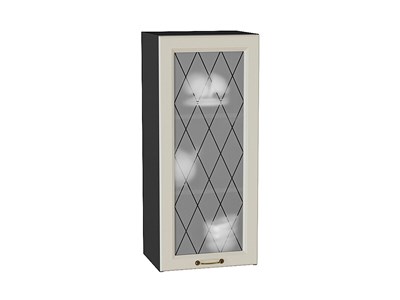 Кухонный  Шкаф верхний с 1-ой остекленной дверцей Ницца Graphite, Агат, 920, 400, каркас ЛДСП  Graphite, фасад МДФ/Стекло  Агат,  920*400*318 sppr5VVTtoAR54683 - фото 3827259