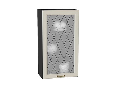 Кухонный  Шкаф верхний с 1-ой остекленной дверцей Ницца Graphite, Агат, 920, 500, каркас ЛДСП  Graphite, фасад МДФ/Стекло  Агат,  920*500*318 sppr5VVTtoAR54684 - фото 3827260