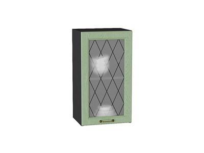 Кухонный  Шкаф верхний с 1-ой остекленной дверцей Ницца Graphite, Дуб оливковый, 720, 400, каркас ЛДСП  Graphite, фасад МДФ/Стекло  Дуб оливковый,  716*400*318 sppr5VVTtoAR44198 - фото 3827286
